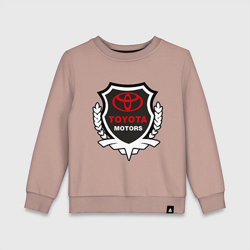 Детский свитшот Тойота моторс герб / Пыльно-розовый – фото 1
