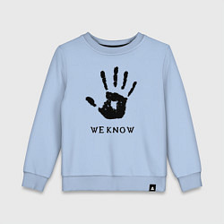 Свитшот хлопковый детский We know, цвет: мягкое небо