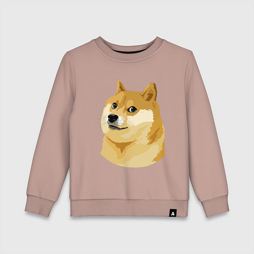 Детский свитшот Doge / Пыльно-розовый – фото 1