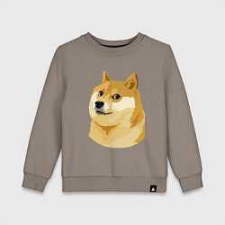 Свитшот хлопковый детский Doge, цвет: утренний латте