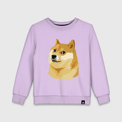 Свитшот хлопковый детский Doge, цвет: лаванда