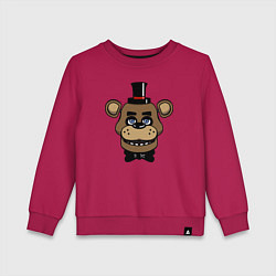 Свитшот хлопковый детский Freddy FNAF, цвет: маджента