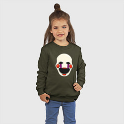 Свитшот хлопковый детский Puppet FNAF Марионетка, цвет: хаки — фото 2