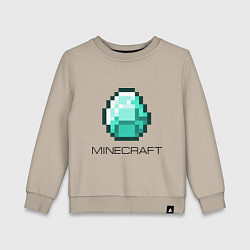 Свитшот хлопковый детский Minecraft Diamond, цвет: миндальный