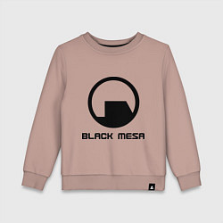 Свитшот хлопковый детский Black Mesa: Logo, цвет: пыльно-розовый