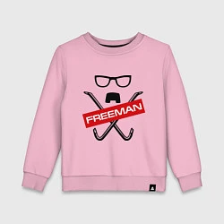 Свитшот хлопковый детский Freeman Pack, цвет: светло-розовый