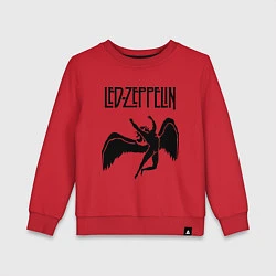 Свитшот хлопковый детский Led Zeppelin Swan, цвет: красный