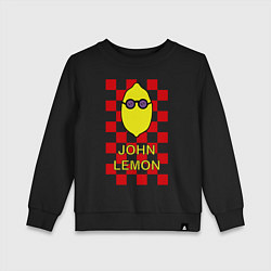 Свитшот хлопковый детский John Lemon, цвет: черный