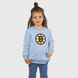 Свитшот хлопковый детский Boston Bruins, цвет: мягкое небо — фото 2