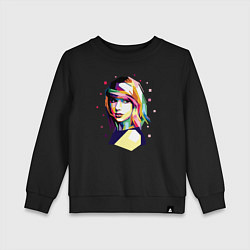 Свитшот хлопковый детский Taylor Swift Art, цвет: черный