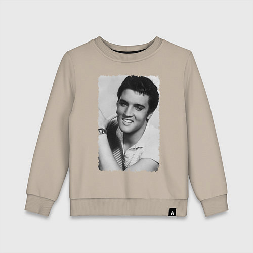 Детский свитшот Улыбка Элвиса / Миндальный – фото 1