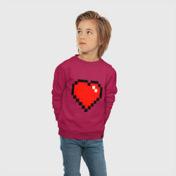 Свитшот хлопковый детский Minecraft Lover, цвет: маджента — фото 2