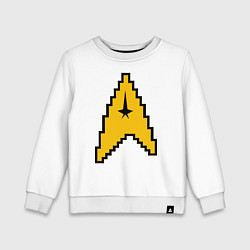 Свитшот хлопковый детский Star Trek: 8 bit, цвет: белый