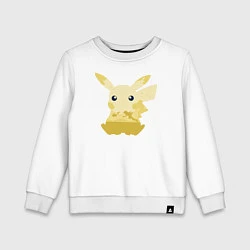Свитшот хлопковый детский Pikachu Shadow, цвет: белый