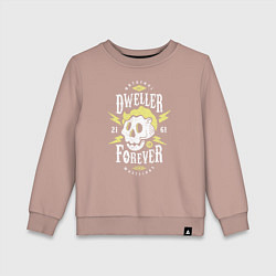 Свитшот хлопковый детский Dweller Forever, цвет: пыльно-розовый