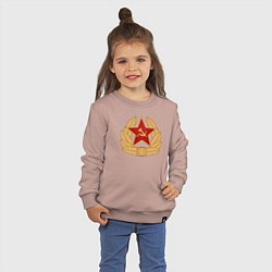 Свитшот хлопковый детский Кокарда СССР, цвет: пыльно-розовый — фото 2