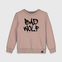 Свитшот хлопковый детский Bad Wolf, цвет: пыльно-розовый