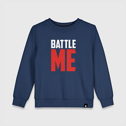 Свитшот хлопковый детский Battle Me, цвет: тёмно-синий