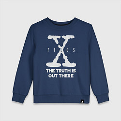 Свитшот хлопковый детский X-Files: Truth is out there, цвет: тёмно-синий