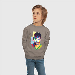Свитшот хлопковый детский Neymar: fun-art, цвет: утренний латте — фото 2