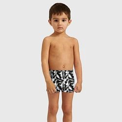 Плавки для мальчика Шкура Белого Тигра, цвет: 3D-принт — фото 2