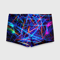 Плавки для мальчика NEON LINES Glowing Lines Effect, цвет: 3D-принт