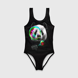 Купальник для девочки Панда и мыльный пузырь, цвет: 3D-принт