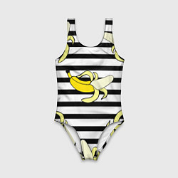 Купальник для девочки Banana pattern Summer, цвет: 3D-принт