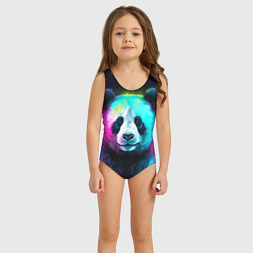 Детский купальник Панда в неоновых красках / 3D-принт – фото 3