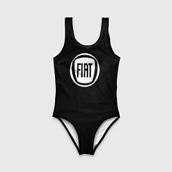 Купальник для девочки FIAT logo white, цвет: 3D-принт