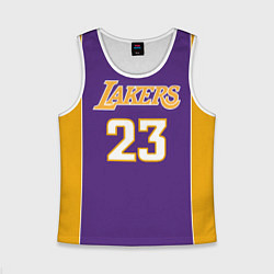 Майка-безрукавка детская NBA Lakers 23, цвет: 3D-белый