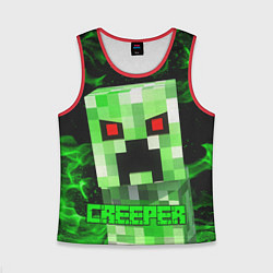 Майка-безрукавка детская MINECRAFT CREEPER, цвет: 3D-красный