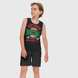 Майка-безрукавка детская Superior basketball, цвет: 3D-черный — фото 2