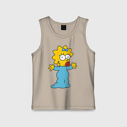 Майка детская хлопок Maggie Simpson, цвет: миндальный