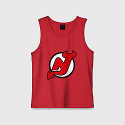 Майка детская хлопок New Jersey Devils, цвет: красный