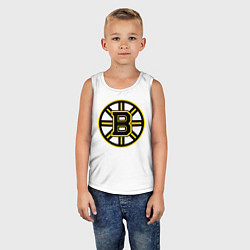 Майка детская хлопок Boston Bruins, цвет: белый — фото 2