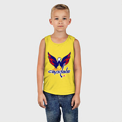 Майка детская хлопок Washington Capitals: Ovechkin, цвет: желтый — фото 2