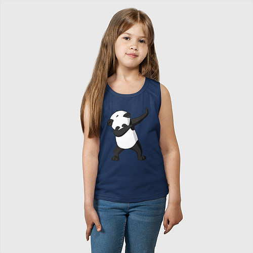 Детская майка Panda dab / Тёмно-синий – фото 3