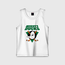 Майка детская хлопок Anaheim Mighty Ducks, цвет: белый