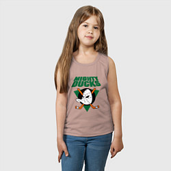 Майка детская хлопок Anaheim Mighty Ducks, цвет: пыльно-розовый — фото 2