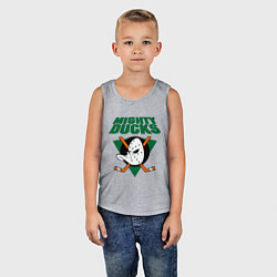 Майка детская хлопок Anaheim Mighty Ducks, цвет: меланж — фото 2