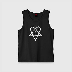 Майка детская хлопок HIM: Heartagram, цвет: черный