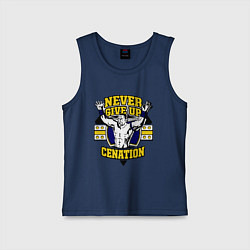 Майка детская хлопок Never Give Up: Cenation, цвет: тёмно-синий