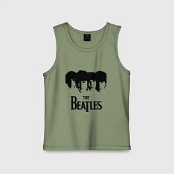Майка детская хлопок The Beatles: Faces, цвет: авокадо