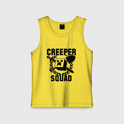 Майка детская хлопок Creeper Squad, цвет: желтый