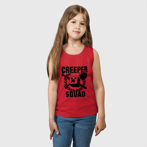 Детская майка Creeper Squad / Красный – фото 3