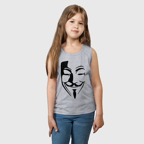 Детская майка Vendetta Mask / Меланж – фото 3