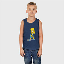 Майка детская хлопок Bad Bart, цвет: тёмно-синий — фото 2
