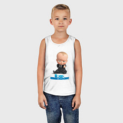 Майка детская хлопок Boss Baby, цвет: белый — фото 2