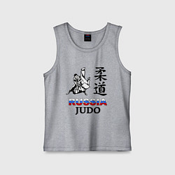 Майка детская хлопок Russia Judo, цвет: меланж